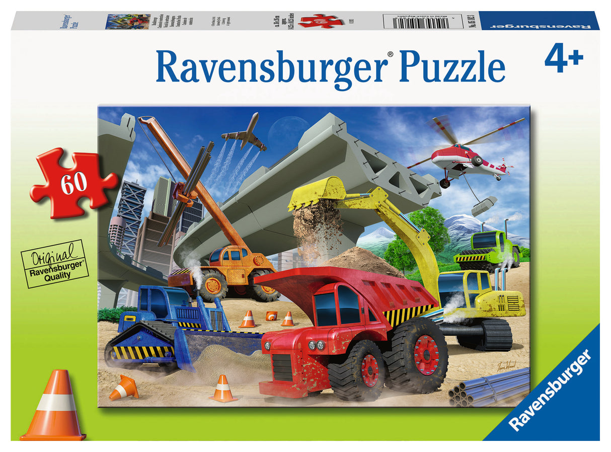 Construction Trucks 60 Piece Kids Jigsaw Puzzle
