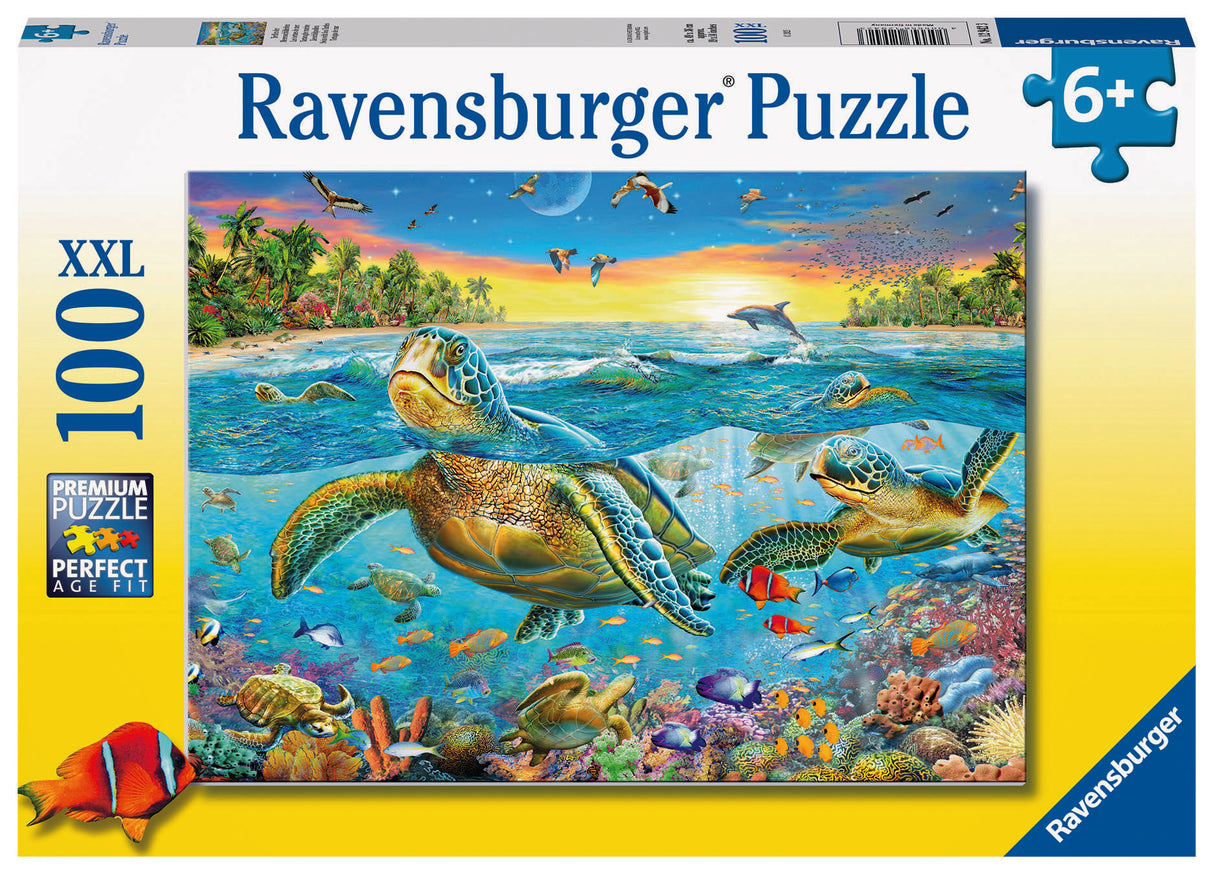 Swim with Sea Turtles 100 piece Kids Jigsaw Puzzle