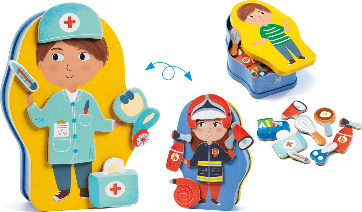 Djeco Magnetic Game Fireman & Chef