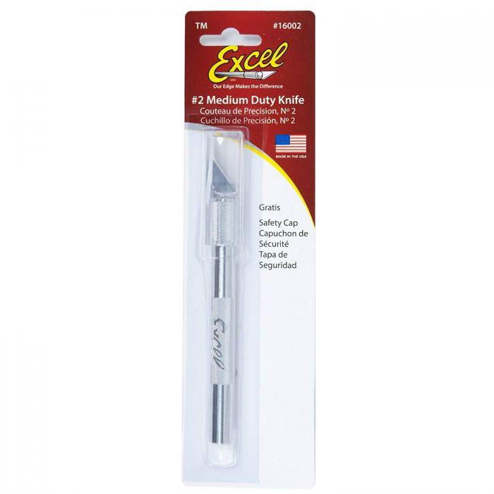 Excel 16002 2 Hobby Knife WSafety Cap