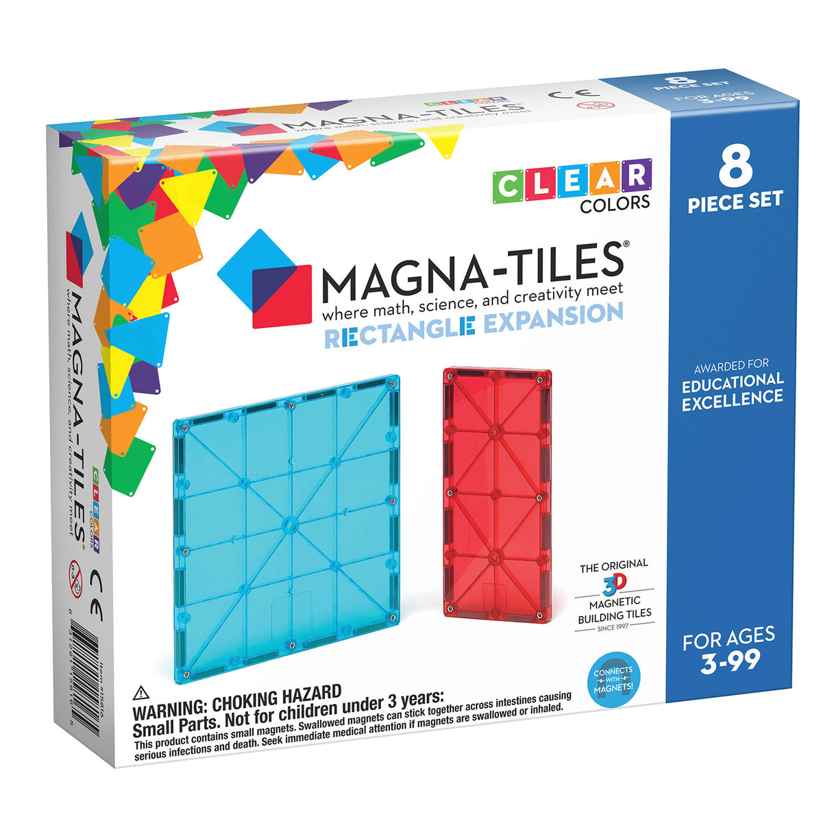 MagnaTiles Rectangles 8 Piece Expansion Set