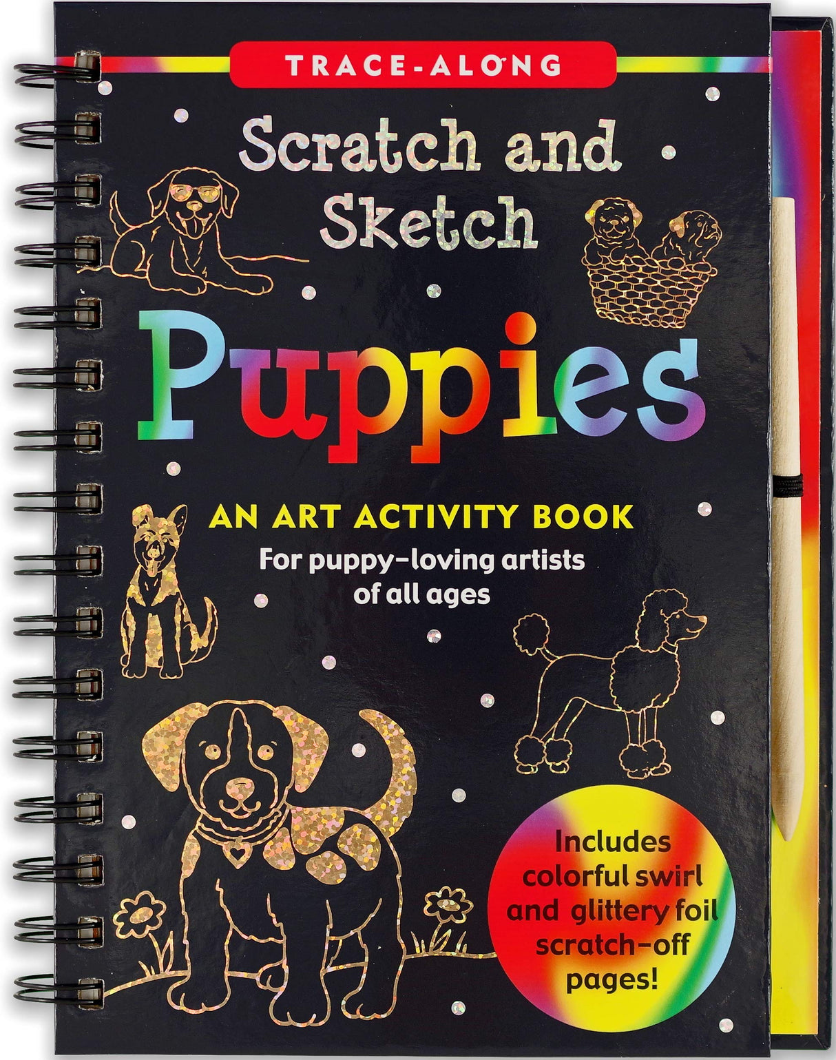 Puppies Scratch and Sketch Trace Along