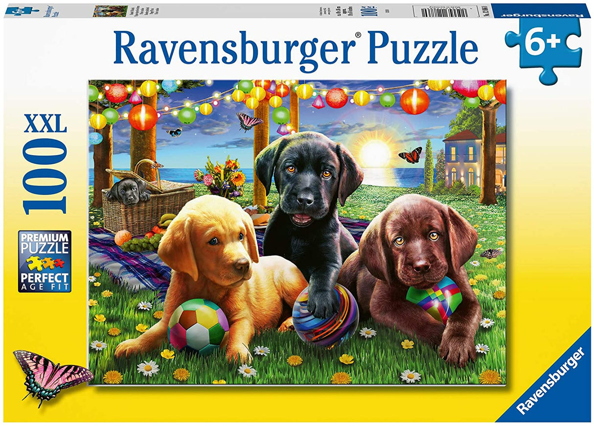 Puppy Picnic 100 Piece Kids Jigsaw Puzzle