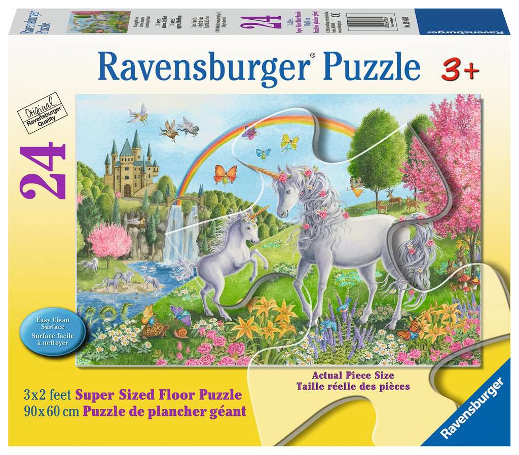Prancing Unicorns 24 Piece Floor Jigsaw Puzzle