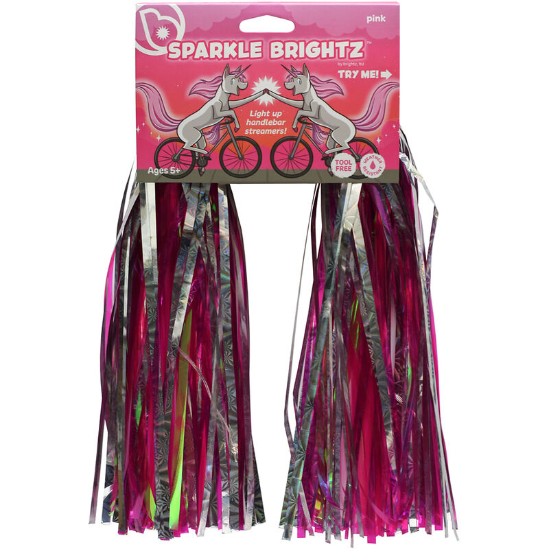 Sparkle Brightz Pink Light Up Handlebar Streamers