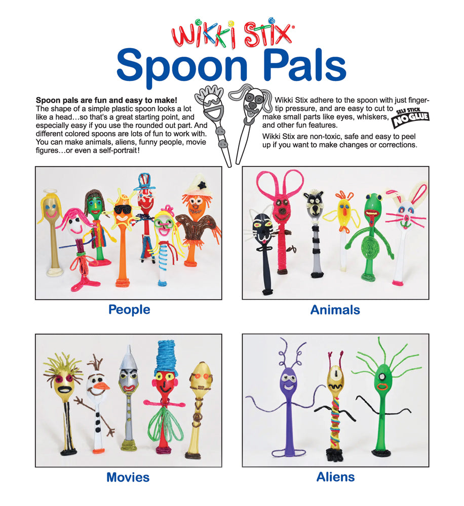 Kidtivity Week 7: Wikki Stix Spoon Pals