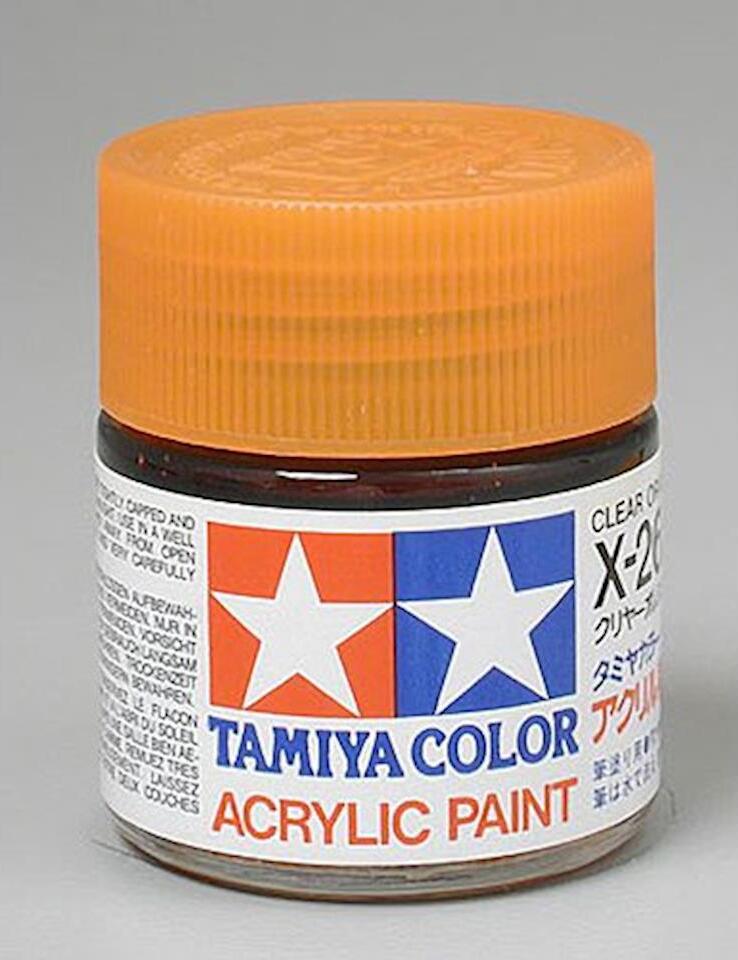 Tamiya X-26 Clear Orange Gloss Finish Acrylic Paint (23ml)