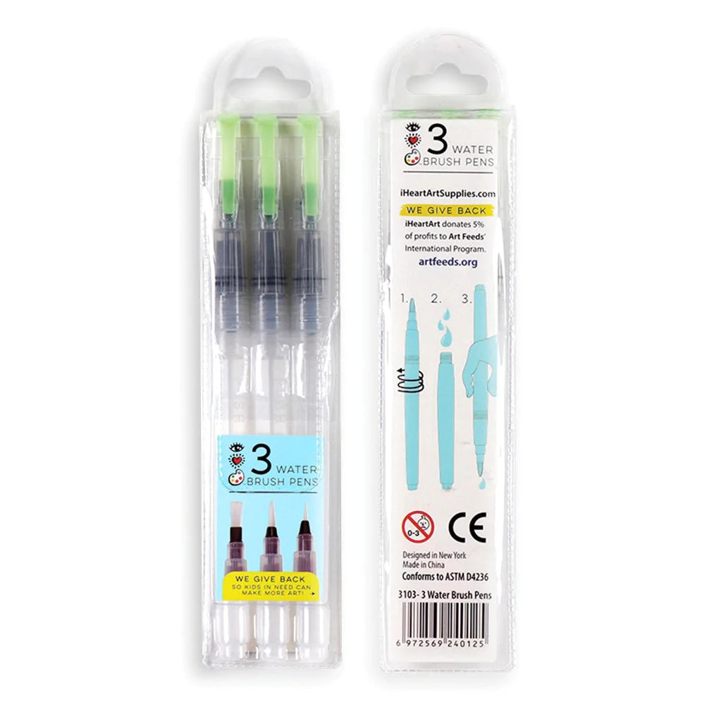 Water Brush Pens Set of 3