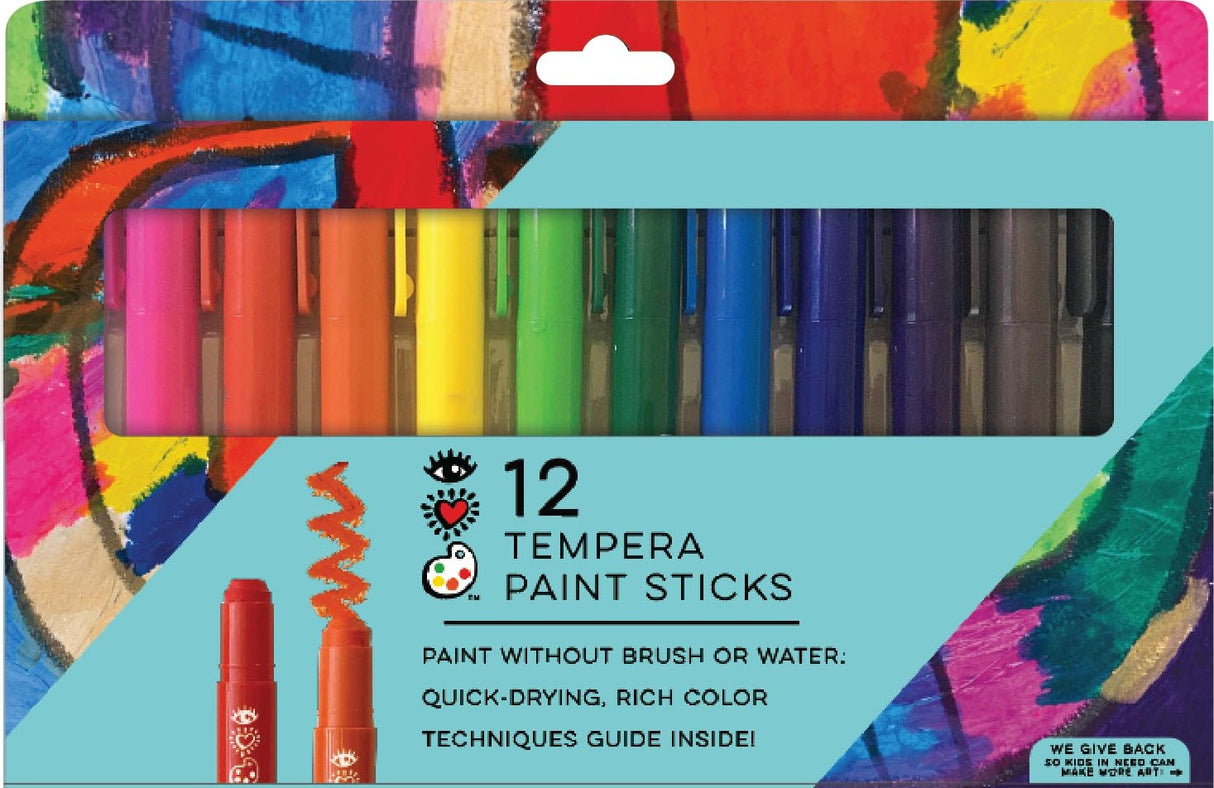 Iheartart 12 Tempera Paint Sticks