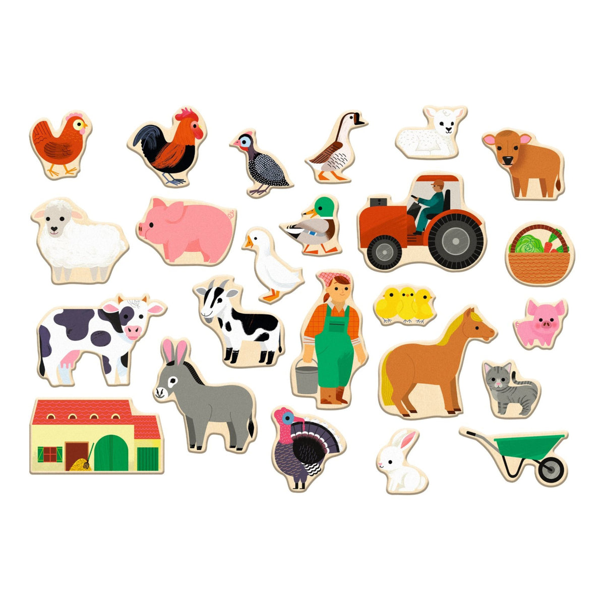 Djeco Farm Wooden Magnets