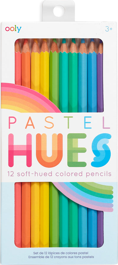Pastel Hues Colored Pencils (set Of 12)