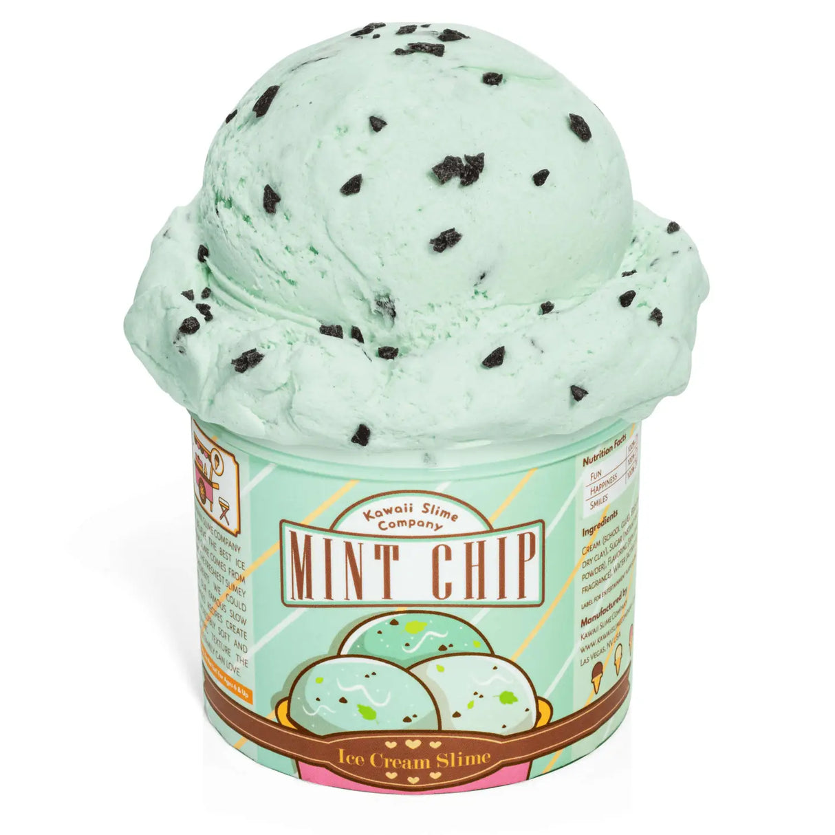 Mint Chip Scented Ice Cream Pint Kawaii Slime