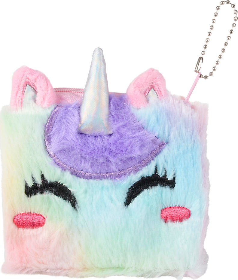 Plush Unicorn Coin Purse 5"