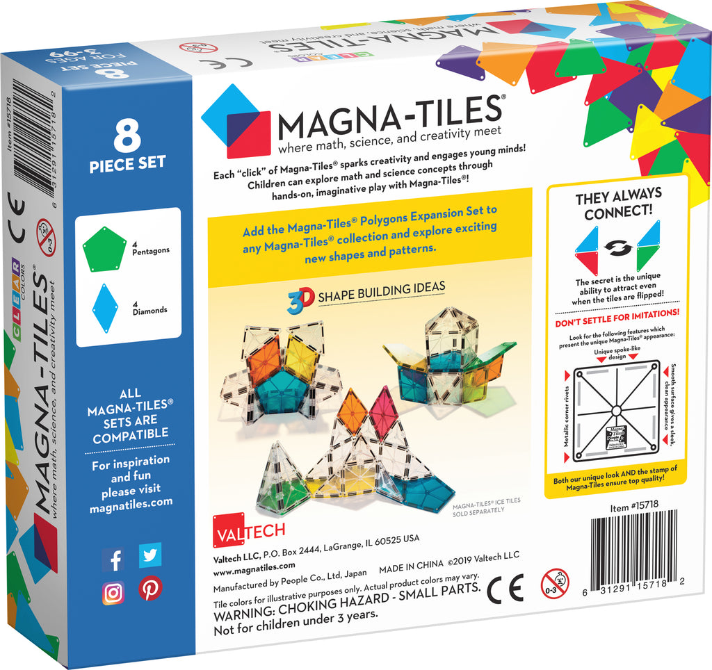 Magna-Tiles Polygons 8 Piece Expansion Set