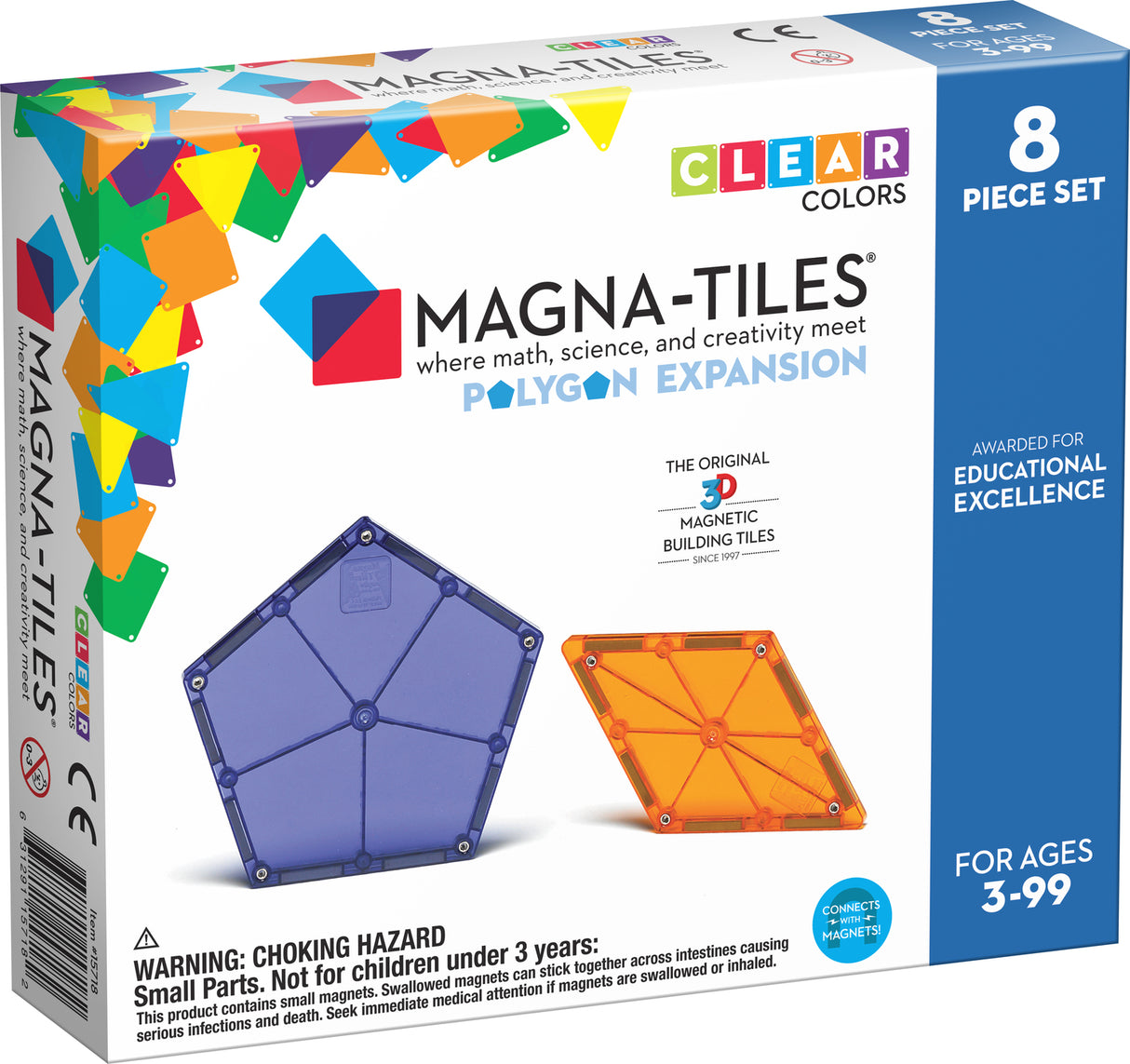 Magna-Tiles Polygons 8 Piece Expansion Set
