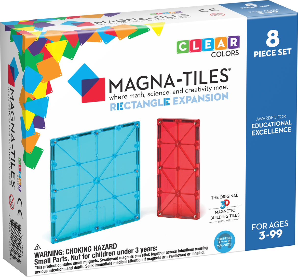 Magna-Tiles Rectangles 8 Piece Expansion Set