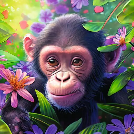 Jungle Babies Triple 49 Piece Jigsaw Puzzle