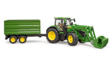 Bruder John Deere 7R350 Tractor with Bucket & Trailer