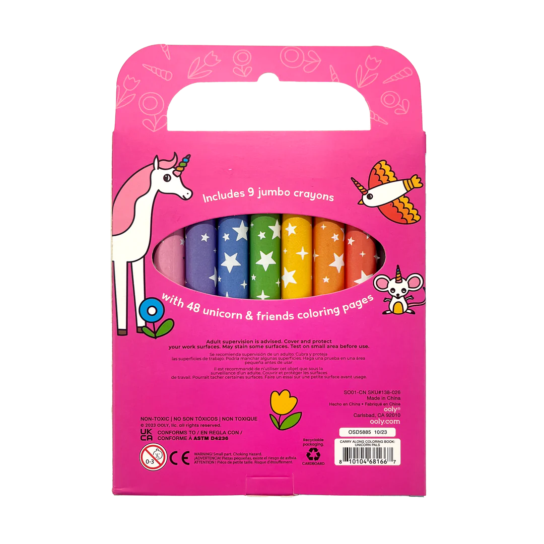 Carry Along Unicorn Pals Coloring Book and Crayon Set