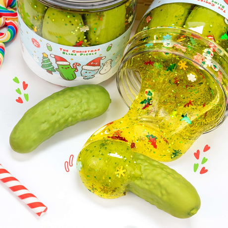 The Christmas Pickle Clear Kawaii Slime