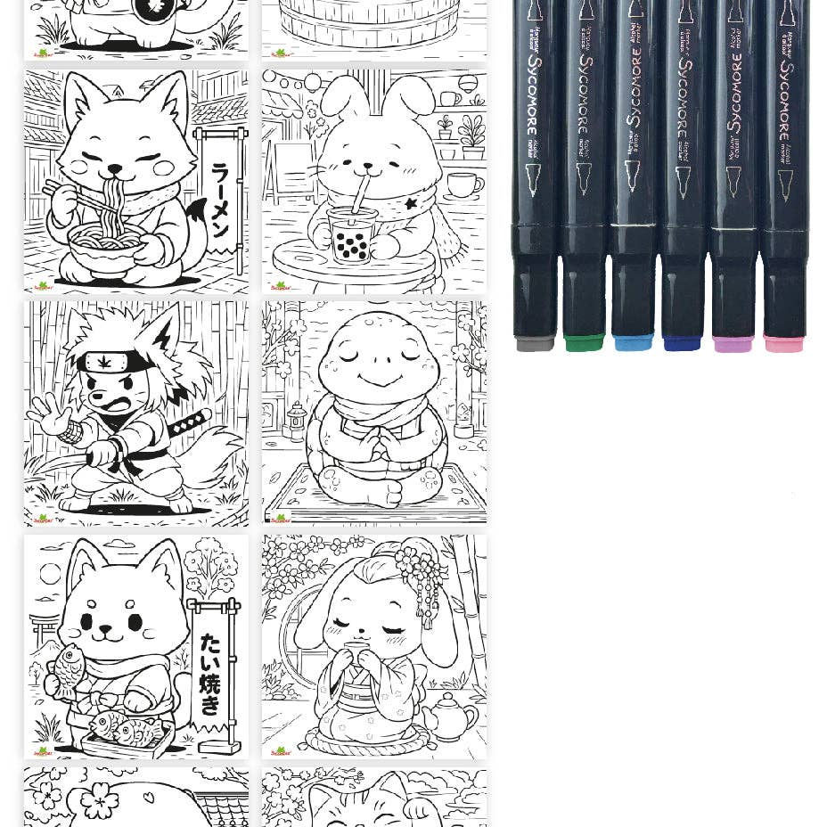Artissimo -S Layout and Markers Kawaii Animals - 10y+
