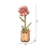 Modern Wooden Puzzle: Rose
