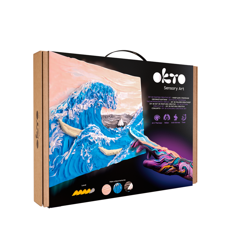 OKTO Sensory Art 3D Painting the Great Wave off Kanagawa
