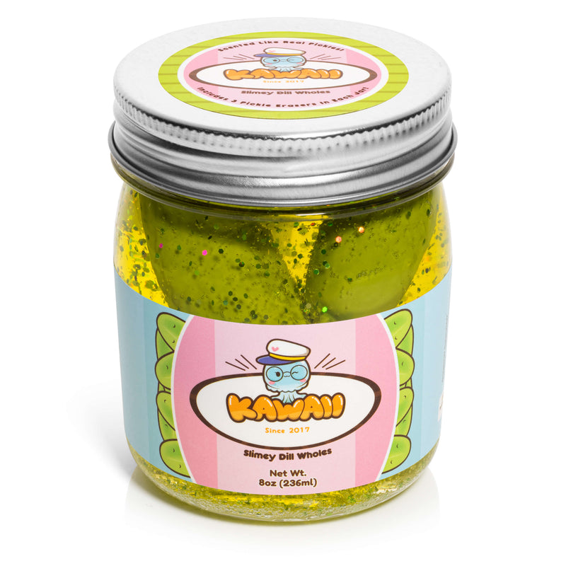 Shimmery Dill Pickle Kawaii Slime