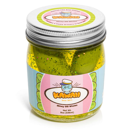 Shimmery Dill Pickle Kawaii Slime