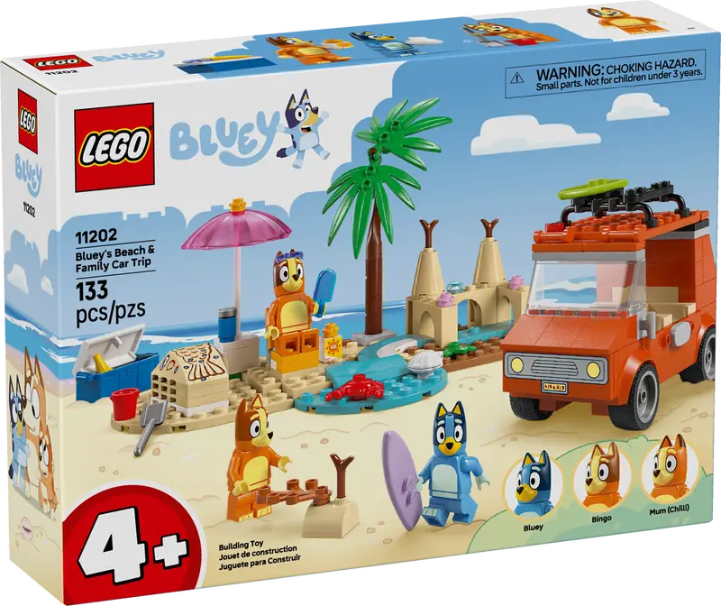 LEGO Bluey 11202 Bluey's Beach & Family Car Trip