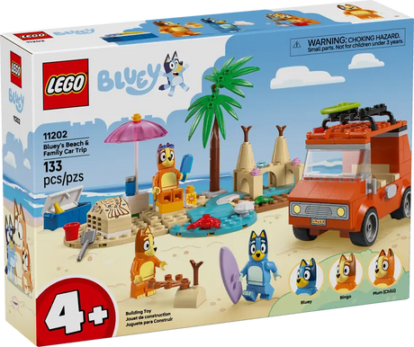 LEGO Bluey 11202 Bluey's Beach & Family Car Trip