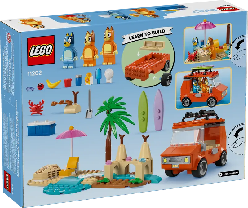 LEGO Bluey 11202 Bluey's Beach & Family Car Trip