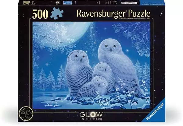 Owls in the Moonlight 500 Piece Jigsaw Puzzle