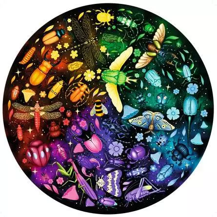 Circle of Colors Insects Round 500 Piece Jigsaw Puzzle
