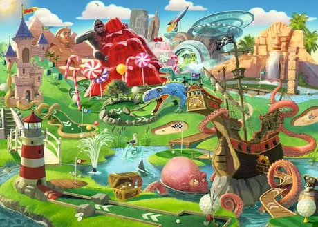 Putt Putt Paradise 500 Piece Large Format Jigsaw Puzzle