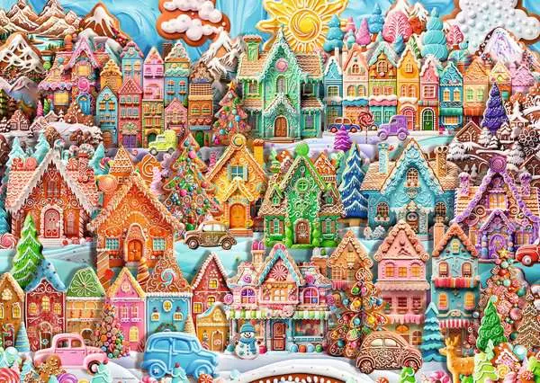 Christmas Cookie Village 1000 Piece Jigsaw Puzzle