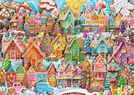 Christmas Cookie Village 1000 Piece Jigsaw Puzzle
