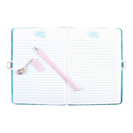 Bubble Gum Glitter Locking Journal