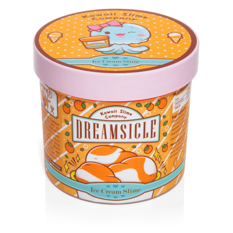 Dreamsicle Scented Ice Cream Pint Kawaii Slime