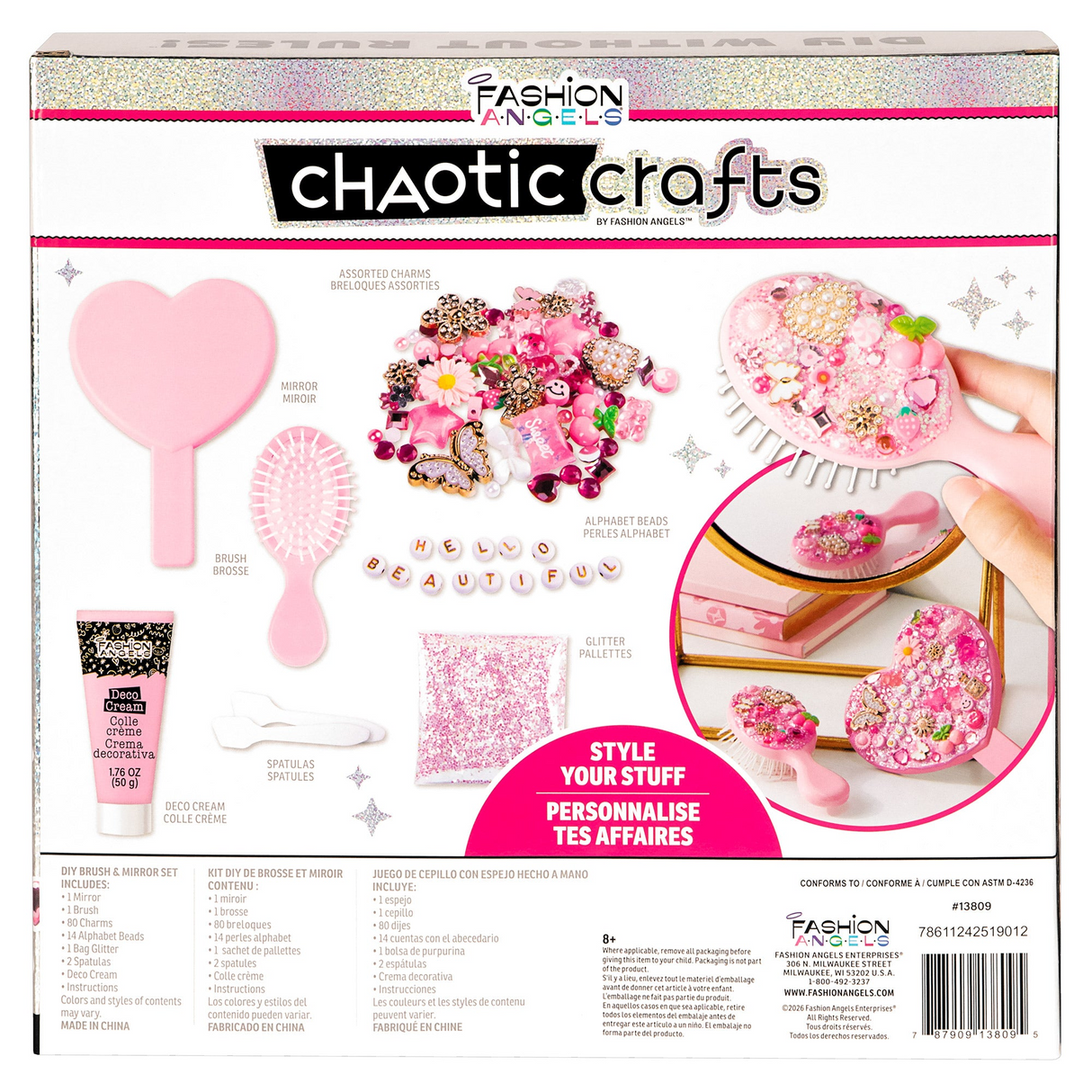 Chaotic Crafts- Brush & Mirror set