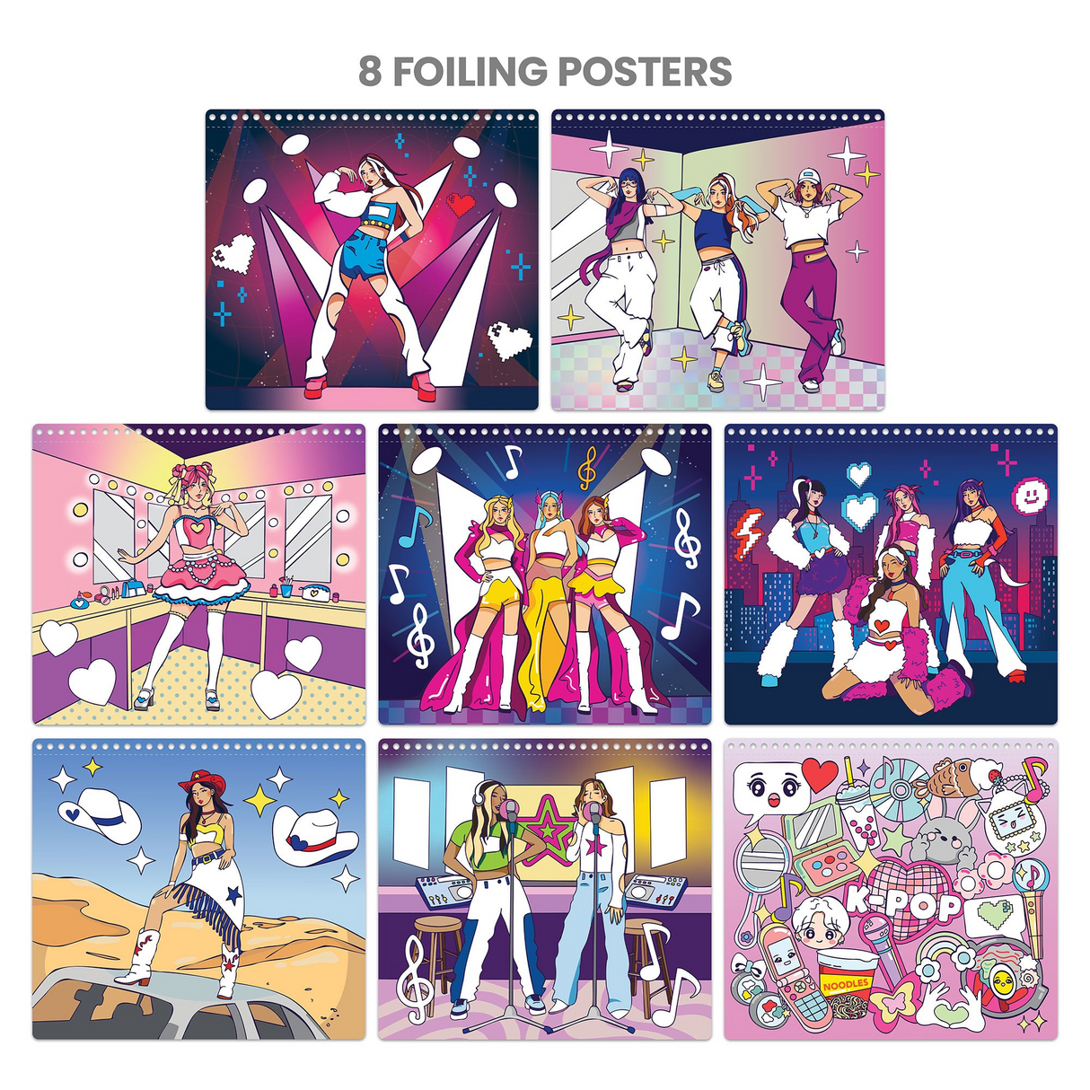 K-Pop Foil Fashion Design Portfolio