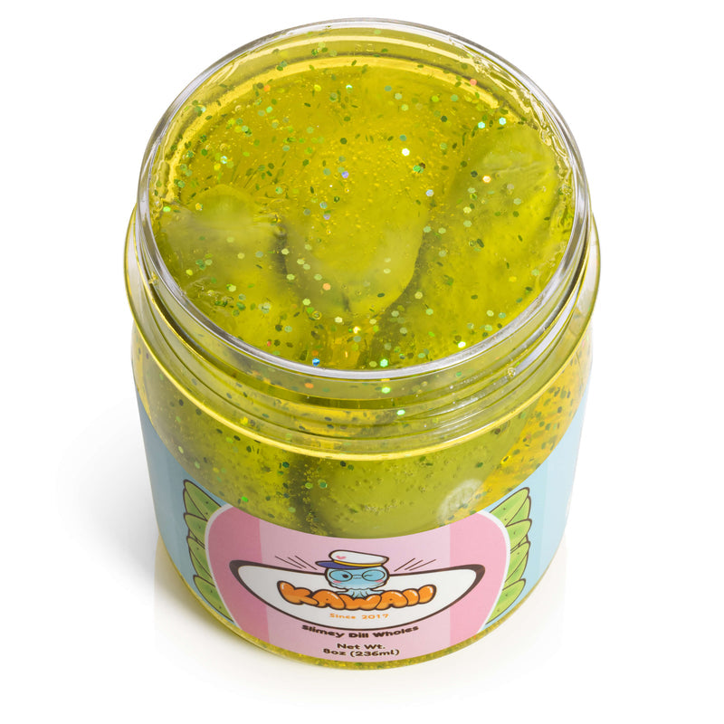 Shimmery Dill Pickle Kawaii Slime