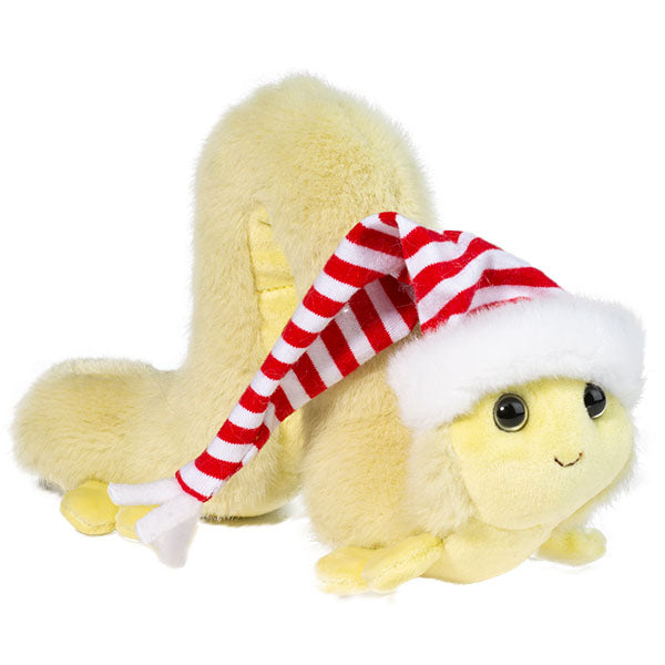 Inchy Inchworm with Santa Hat 8"