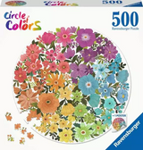 Flowers 500 Piece Round Puzzle