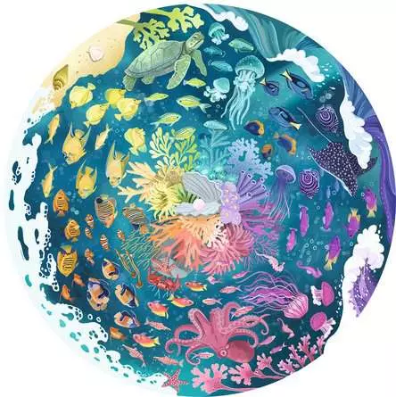 Circle of Colors Ocean Round 500 Piece Jigsaw Puzzle