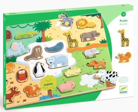 Djeco Wooden Puzzles Puzzlo Animo