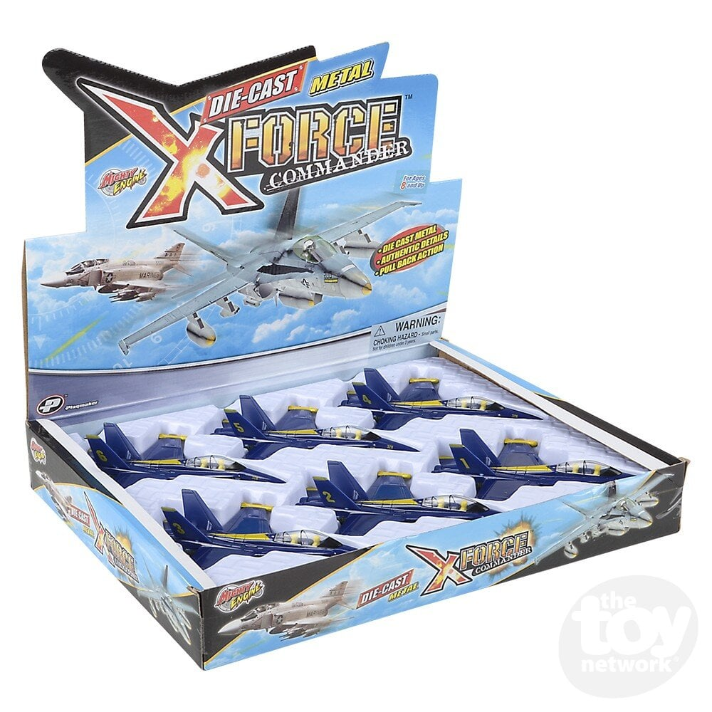 Die-Cast Pull Back F-18 Blue Angel 6.5"