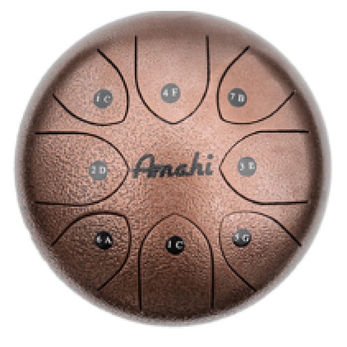 8" Steel Tongue Drum Bronze