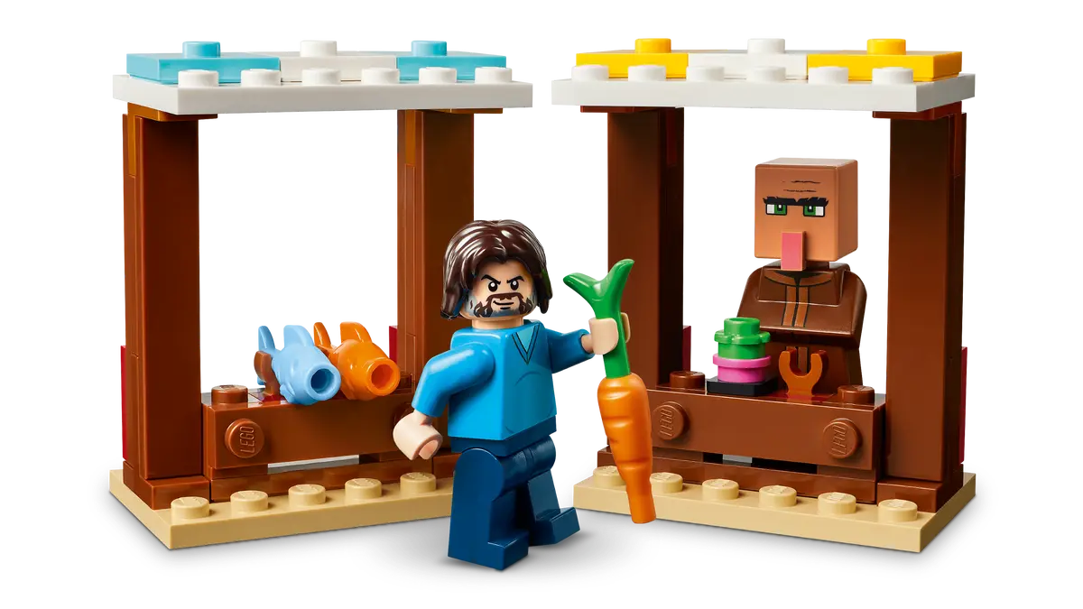LEGO Minecraft 21273 The Ghast Balloon Village Attack