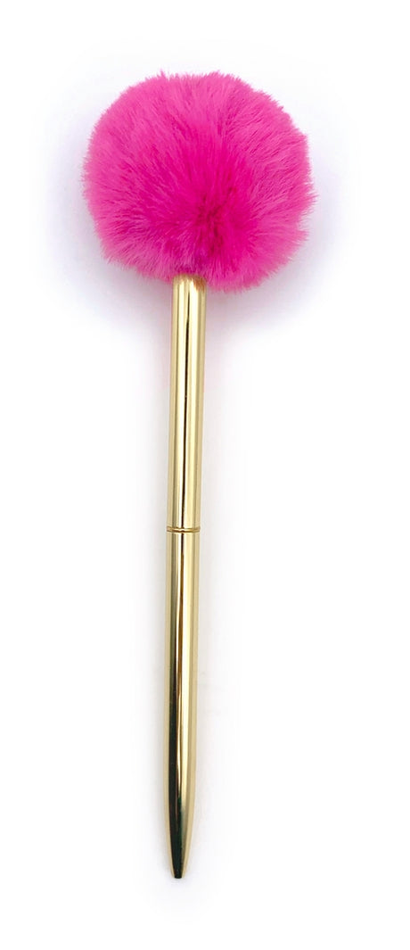 Plushest Pom Pom Pen White